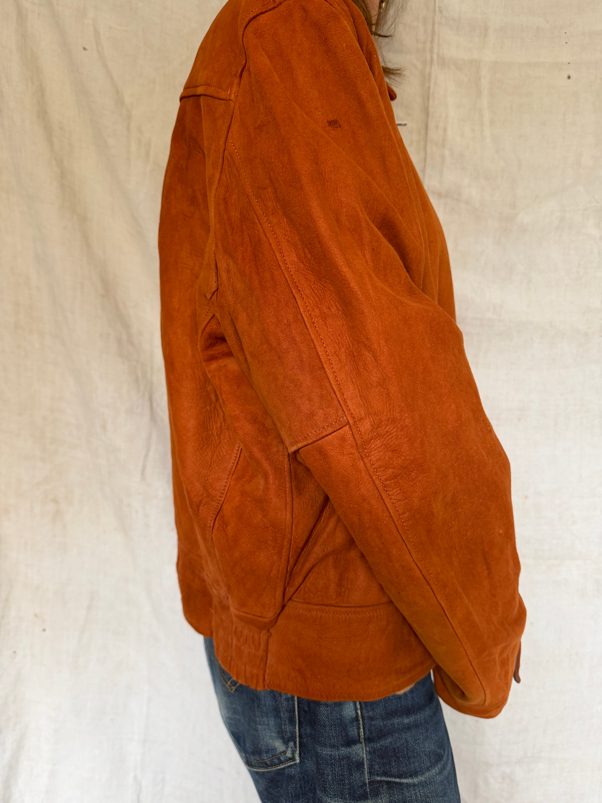 Rusty Orange Suede Jacket