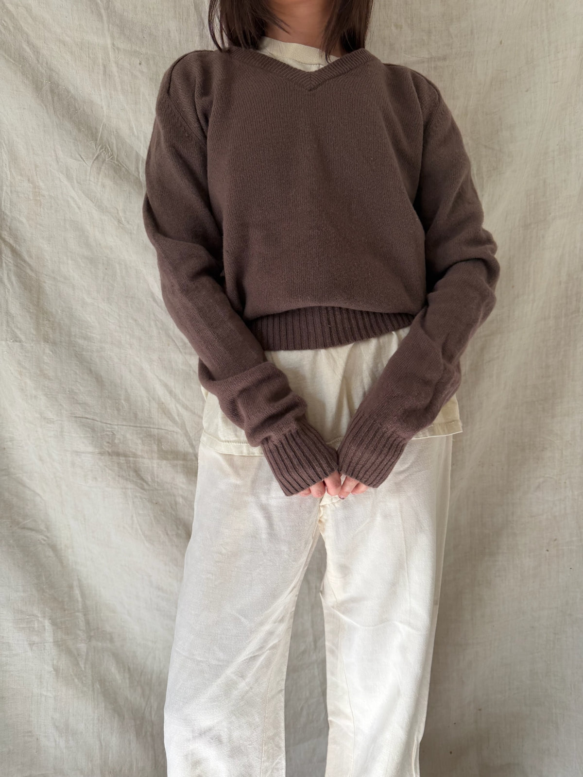 Fawn Brown Lambswool Sweater
