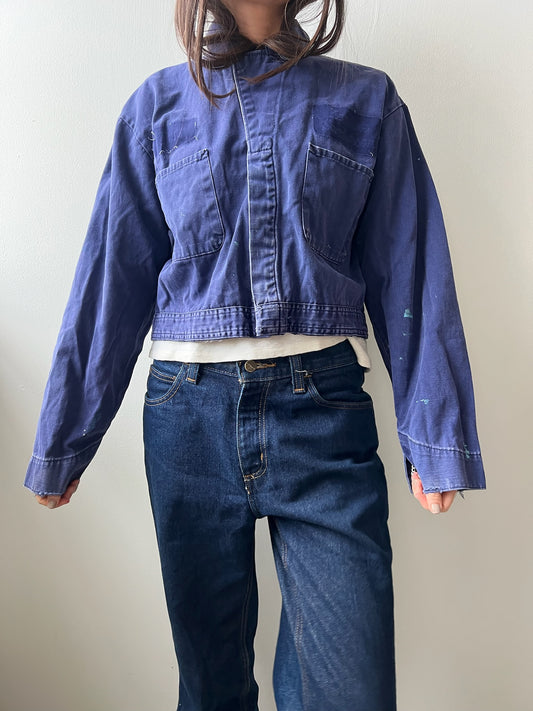 Cropped Indigo Blue Coveralls