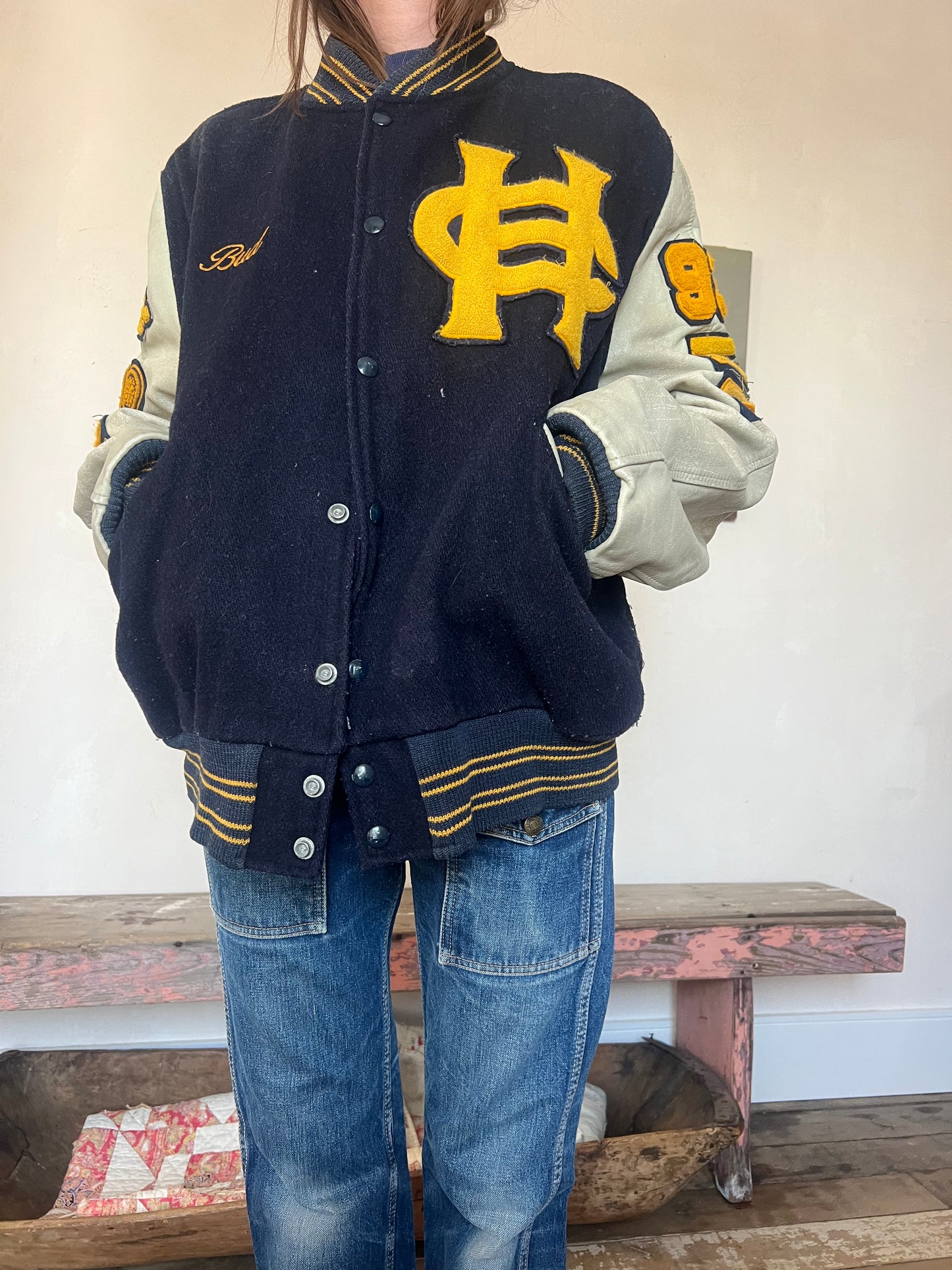 Buds Navy Varsity Jacket