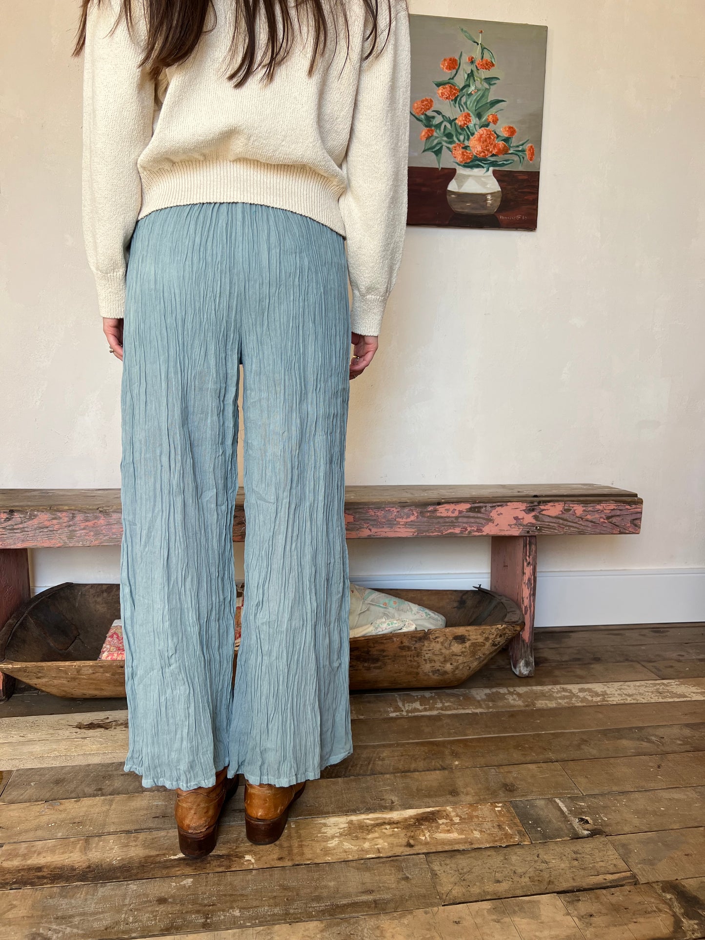 Oaxacan Light Blue Cotton Pant