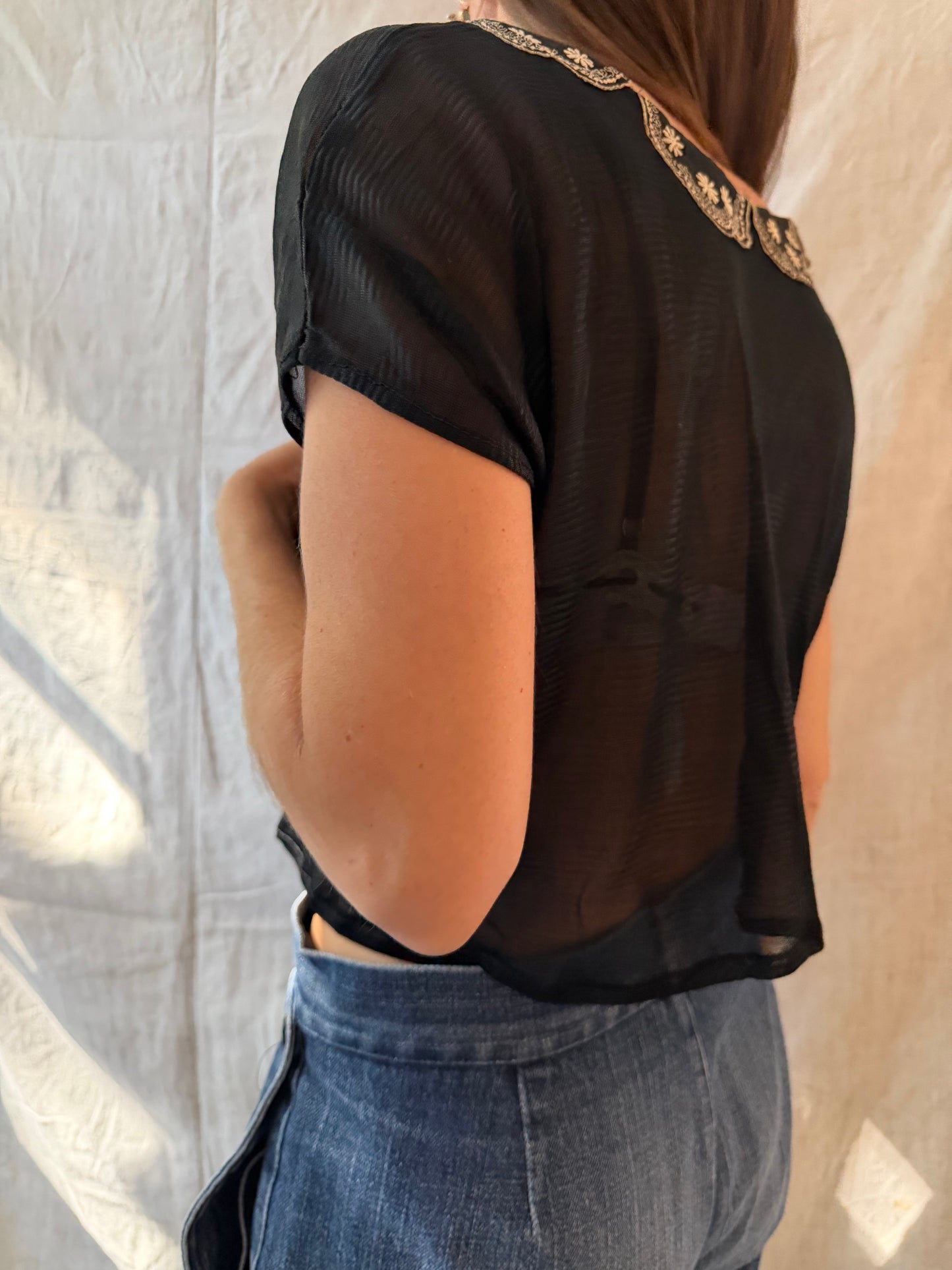Sheer Black Little Top