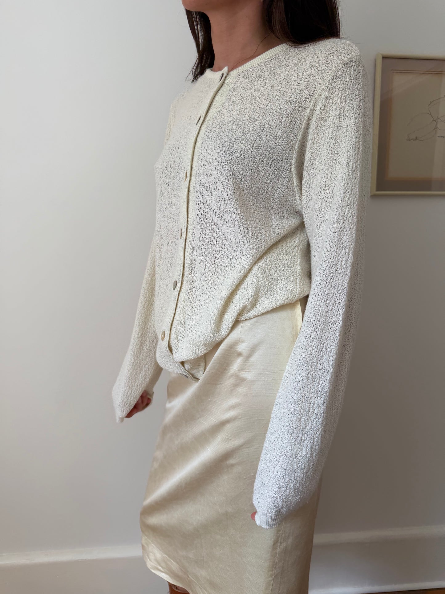 Cream Knit Cardigan