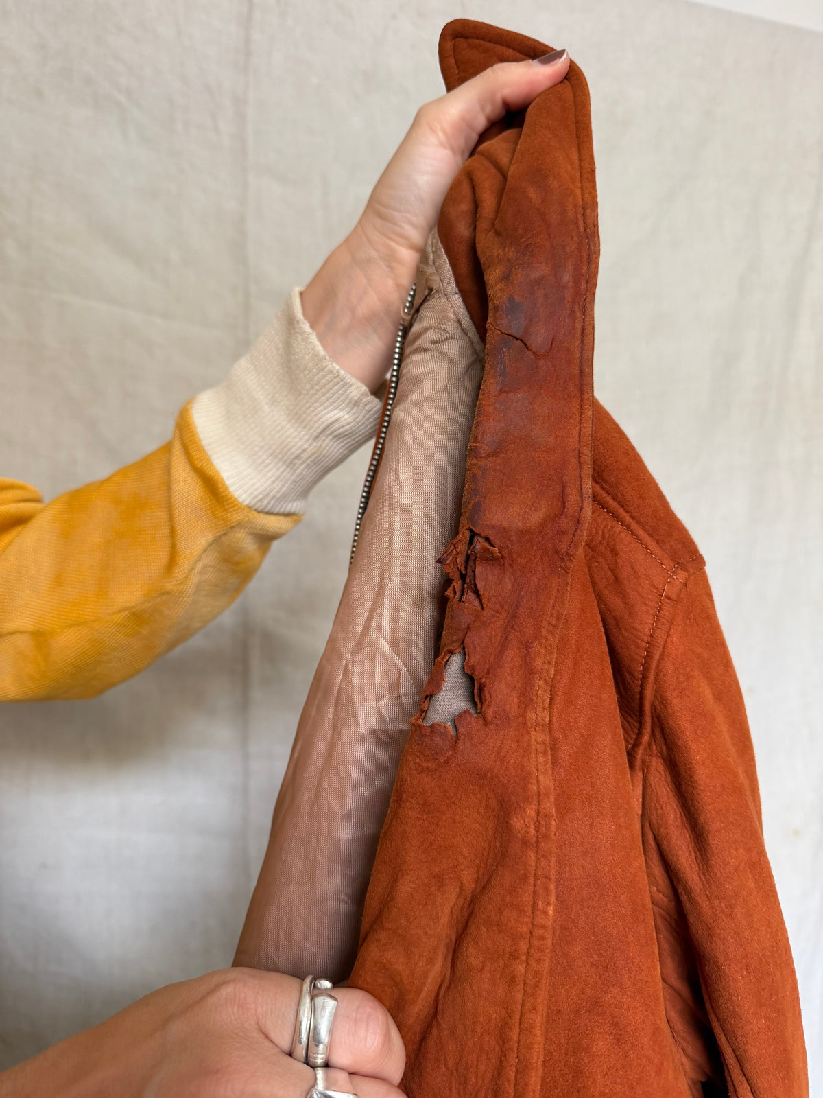 Rusty Orange Suede Jacket