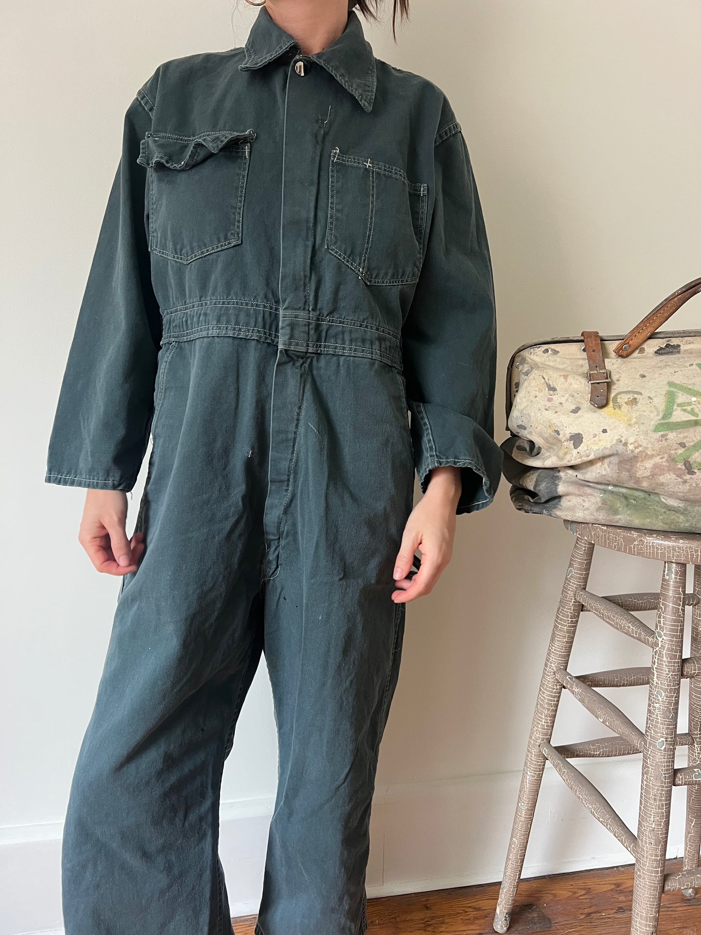 Green Grey Coveralls