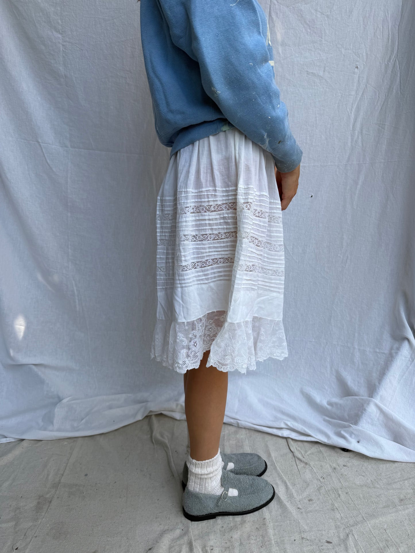 Antique Reworked Christening Gown Skirt 03