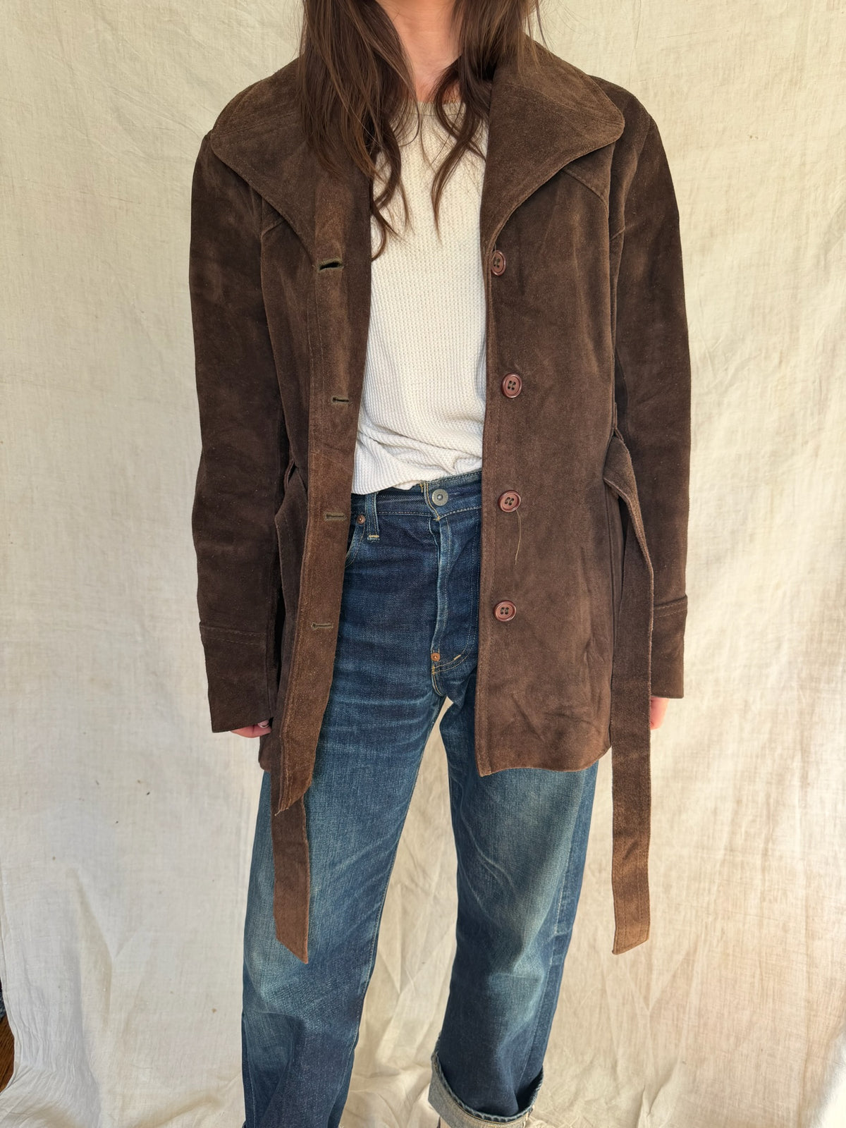 70s Chocolate Brown Suede Jacket