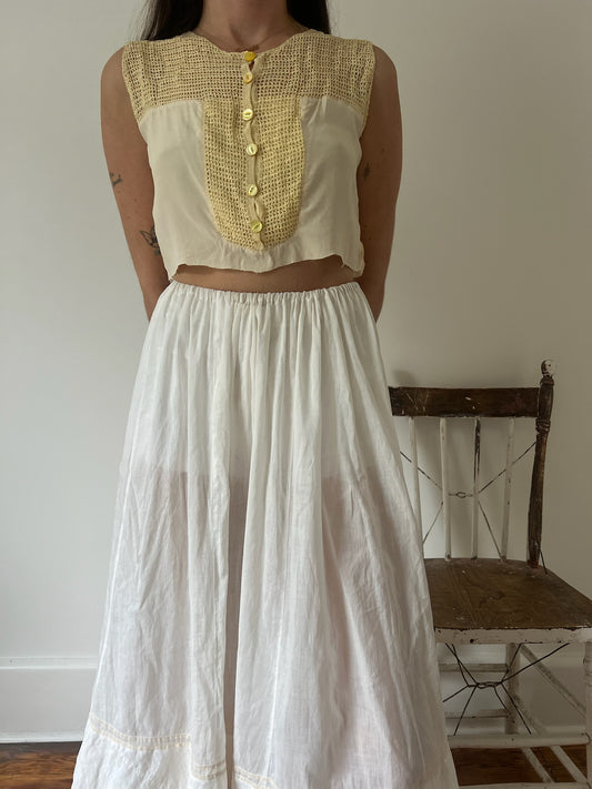 Baby Yellow Crocheted Tank