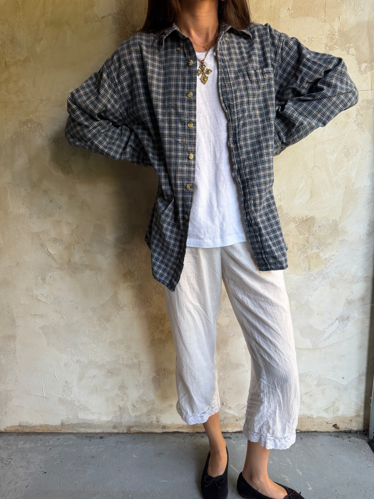 Blue Checkered Button Up