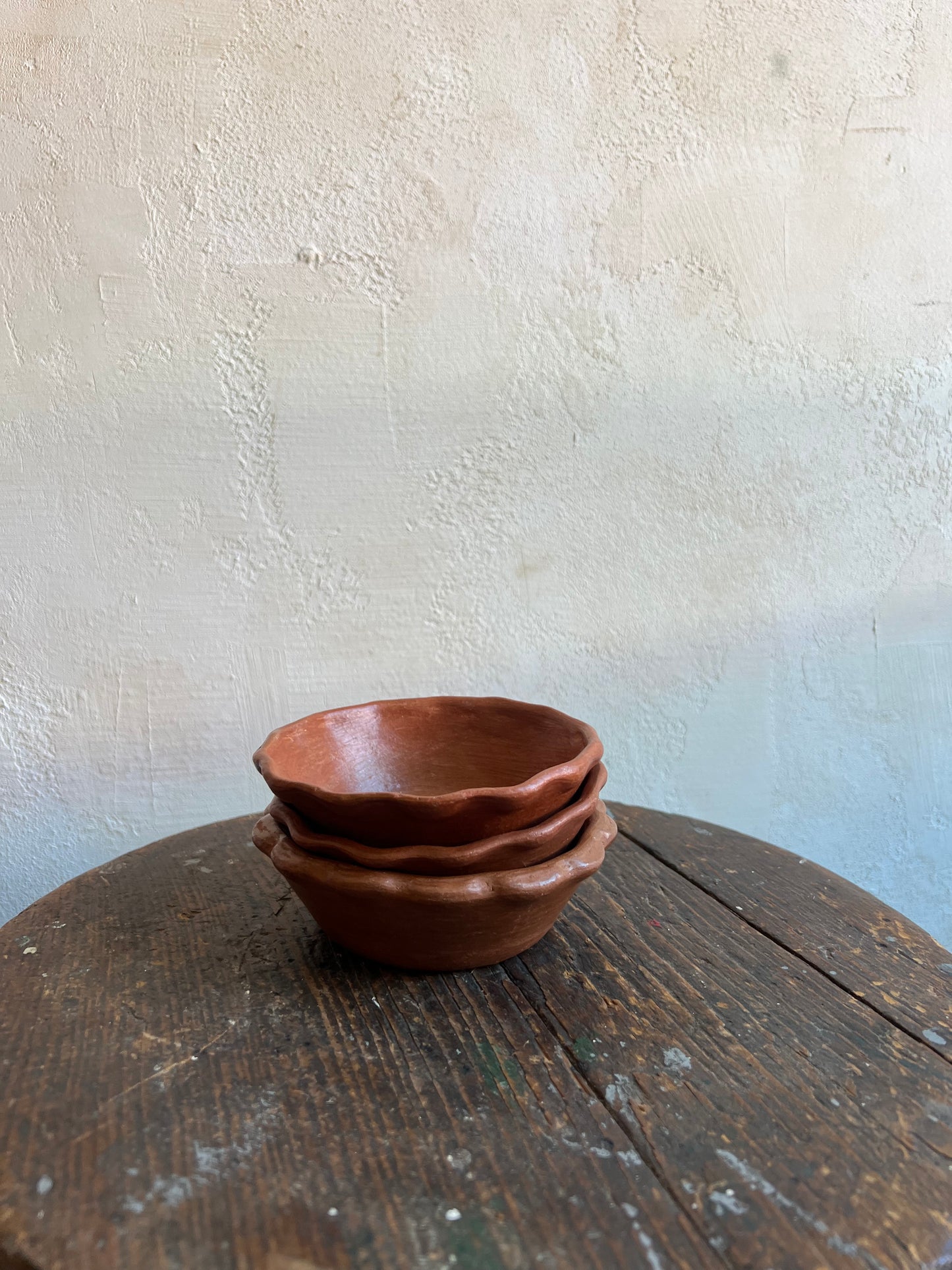 Oaxacan Red Clay Scalloped Small Bowl