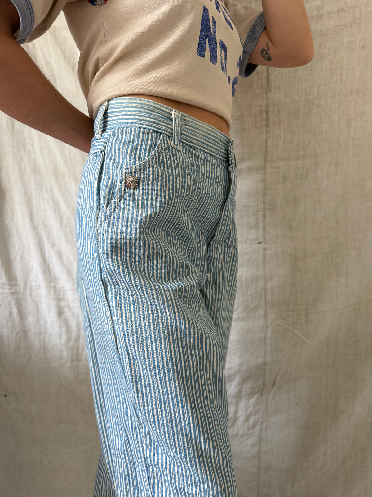 Cotton Pinstripe Trouser