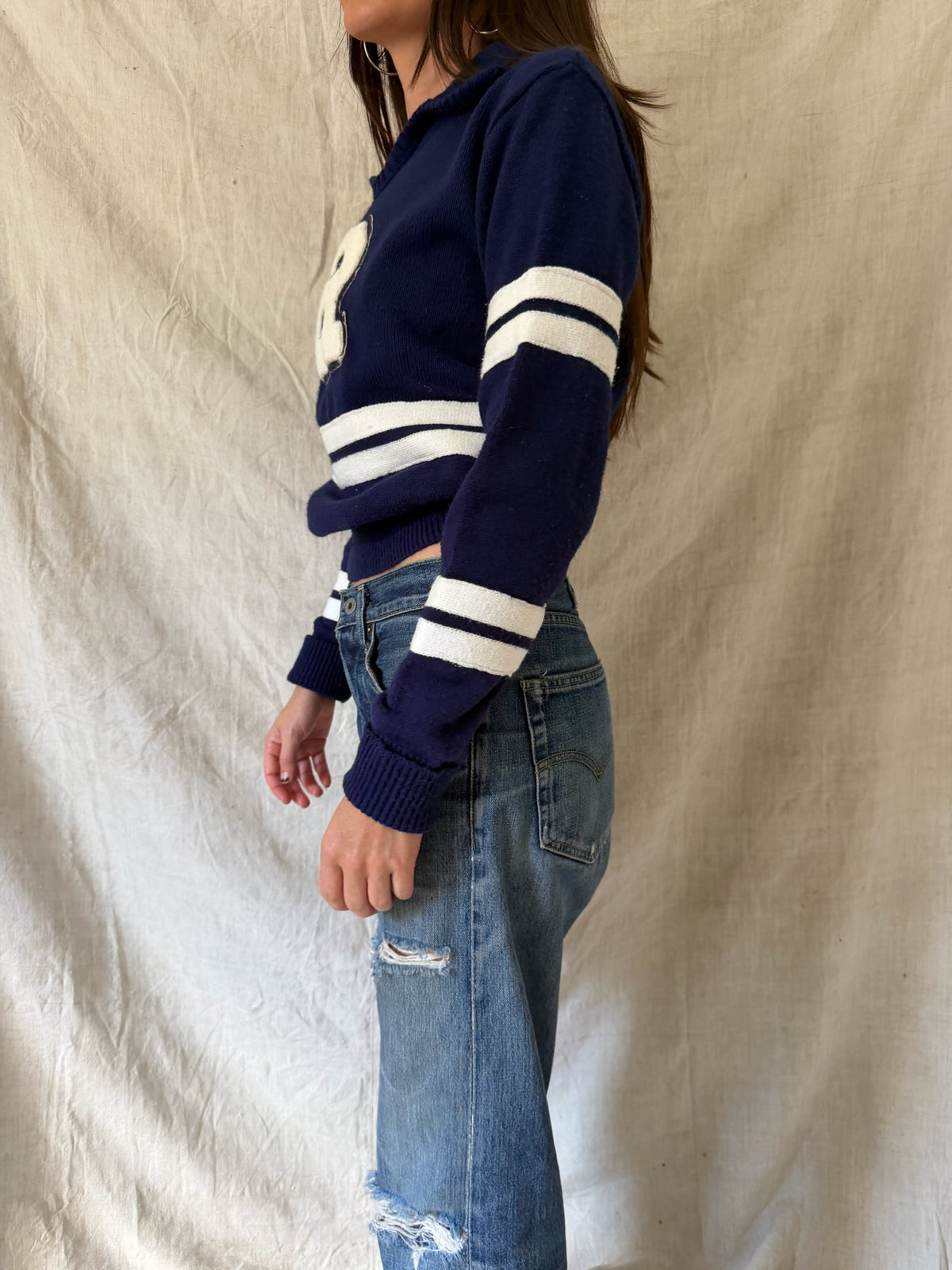 "R" Varsity Knit Sweater