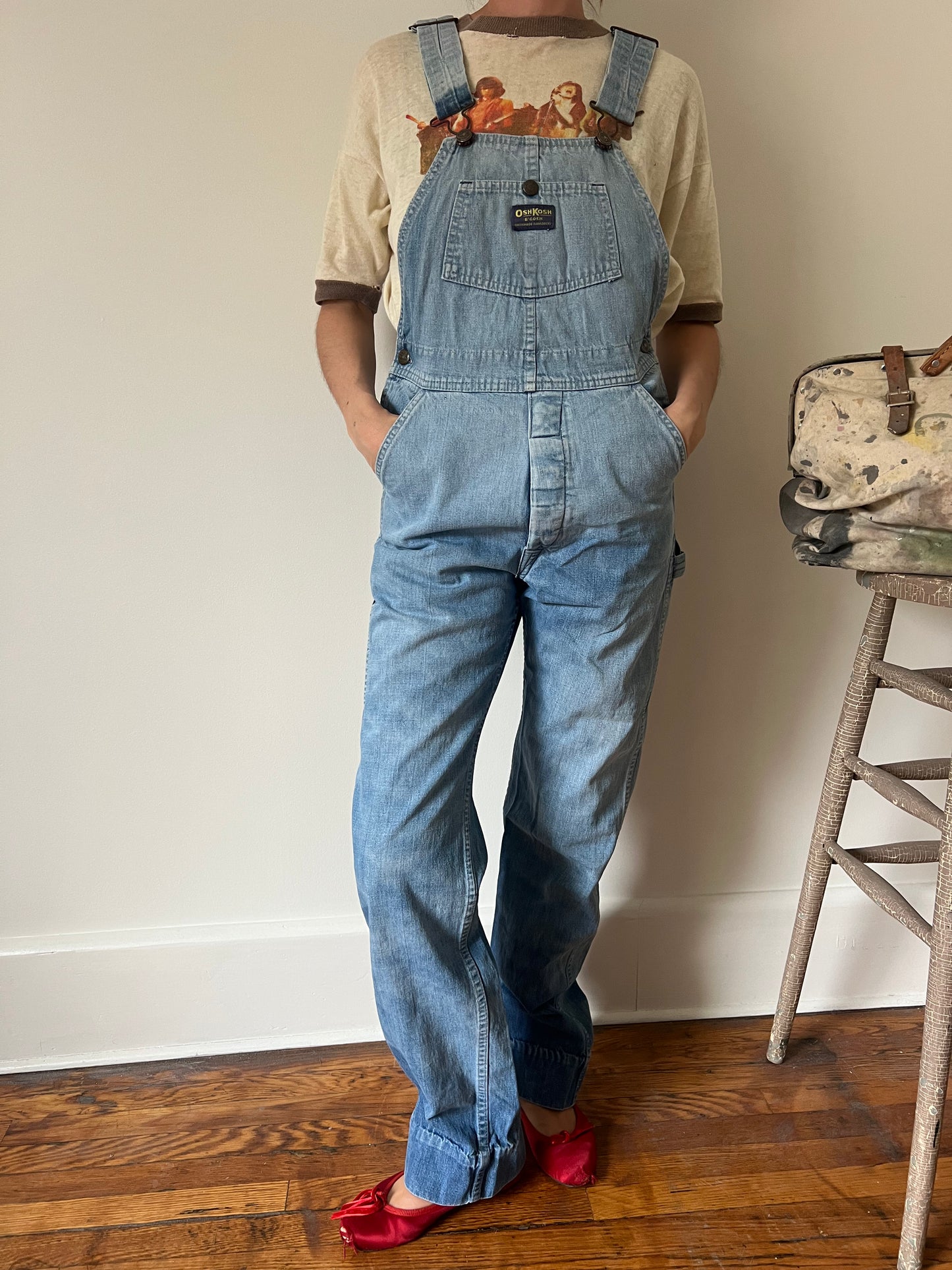Faded Lightwash Oshkosh Denim Overalls