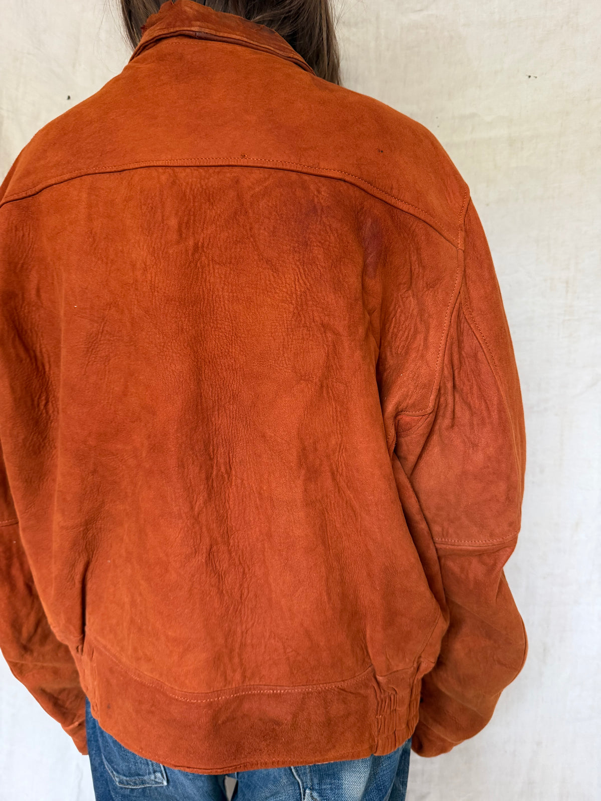 Rusty Orange Suede Jacket