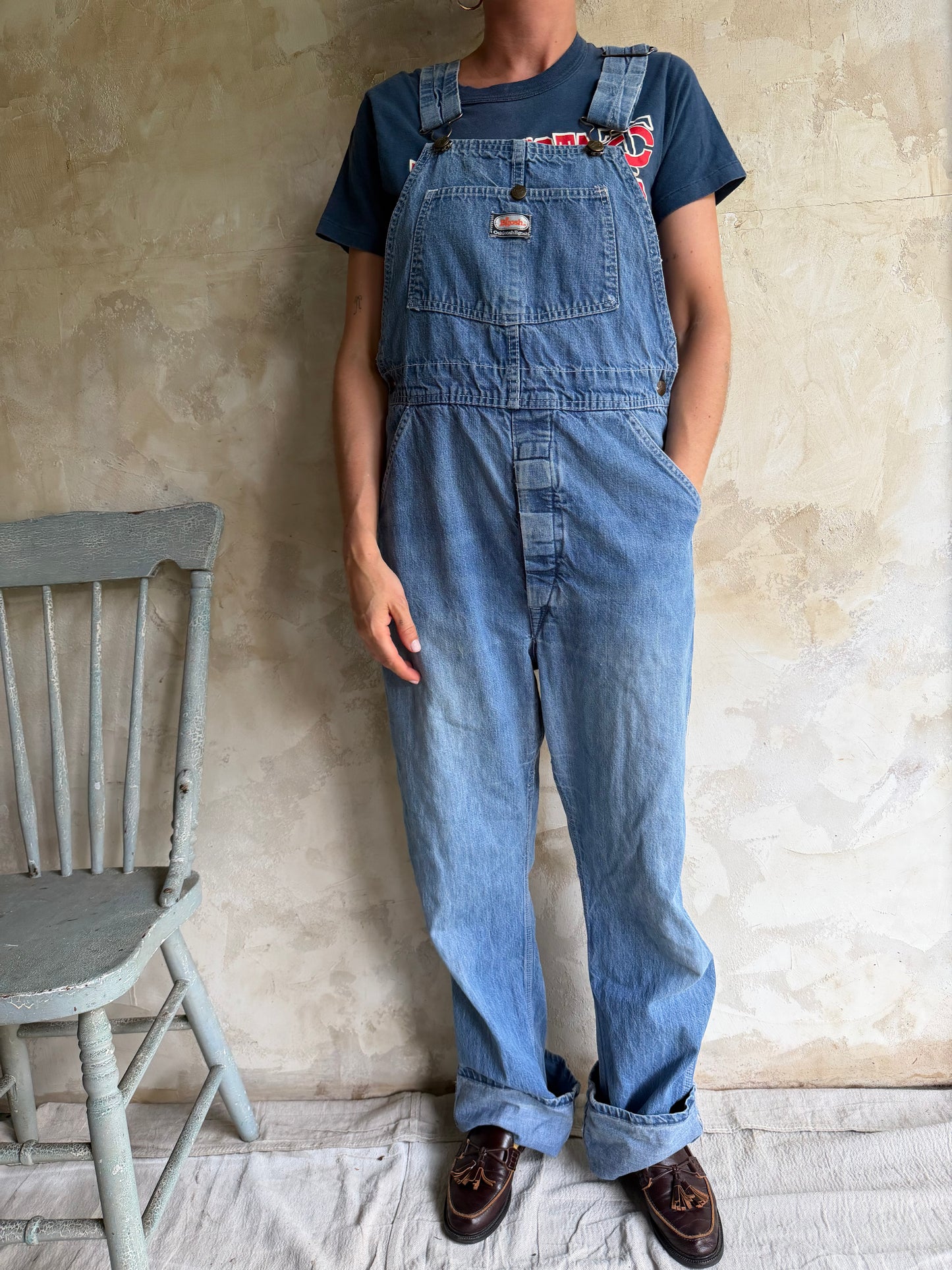 Faded Oshkosh Denim Overalls