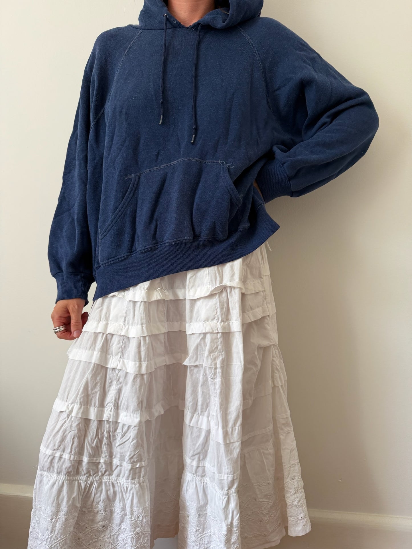 Blank Navy Hoodie