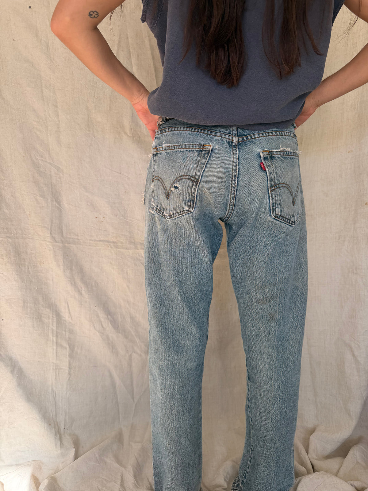 Distressed Levi’s 517 01