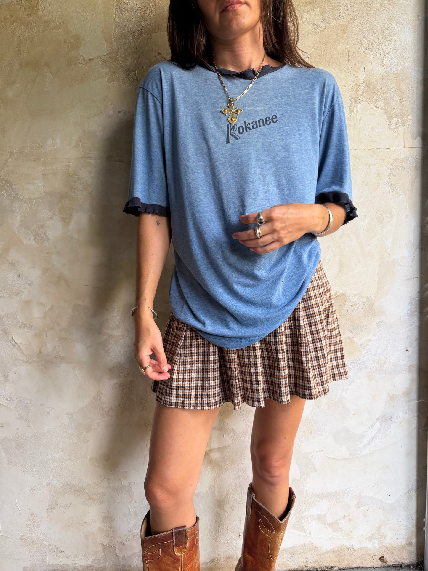 Kokanee Faded Blue Ringer Tee