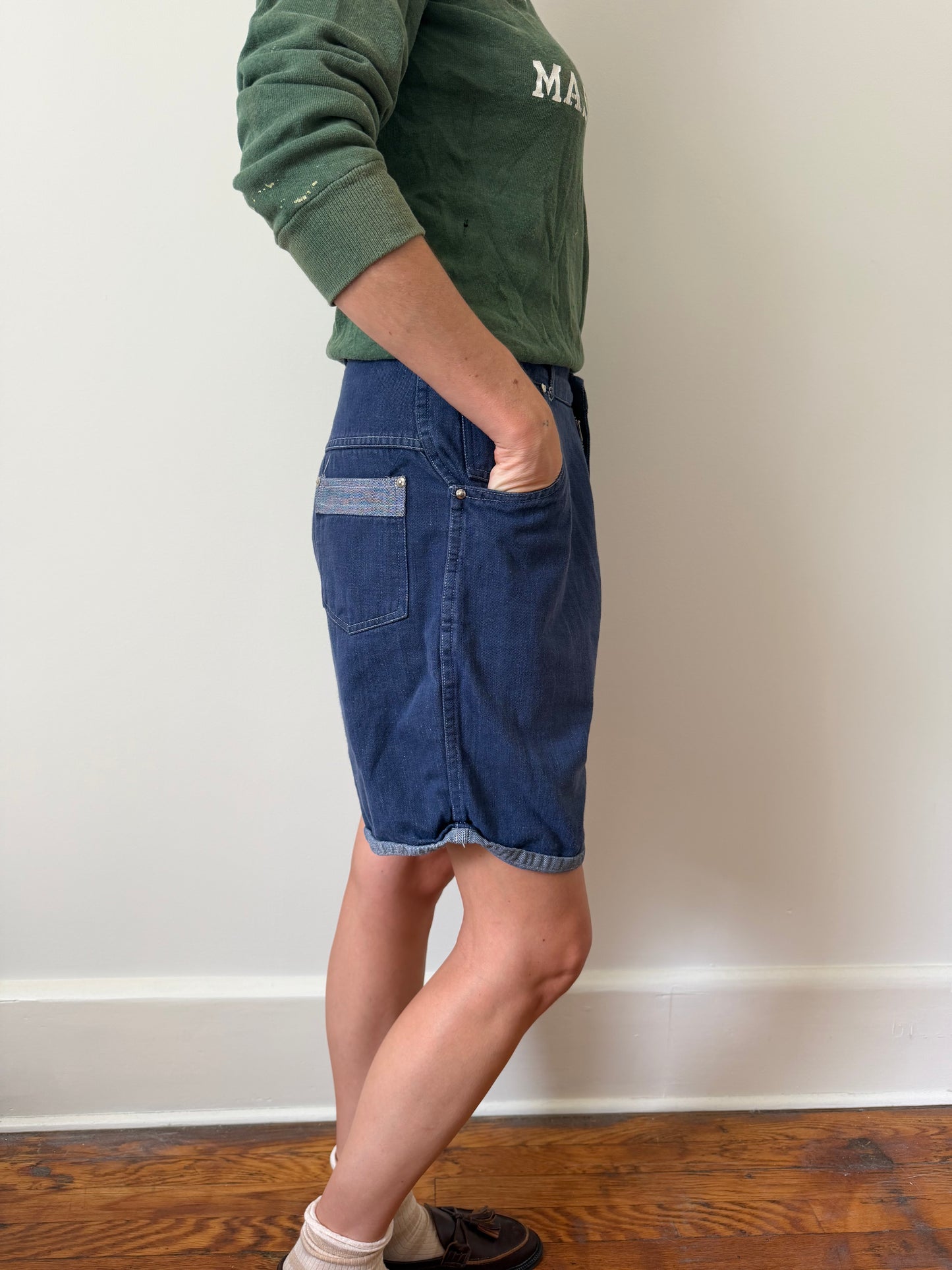 Dark Indigo Denim Shorts