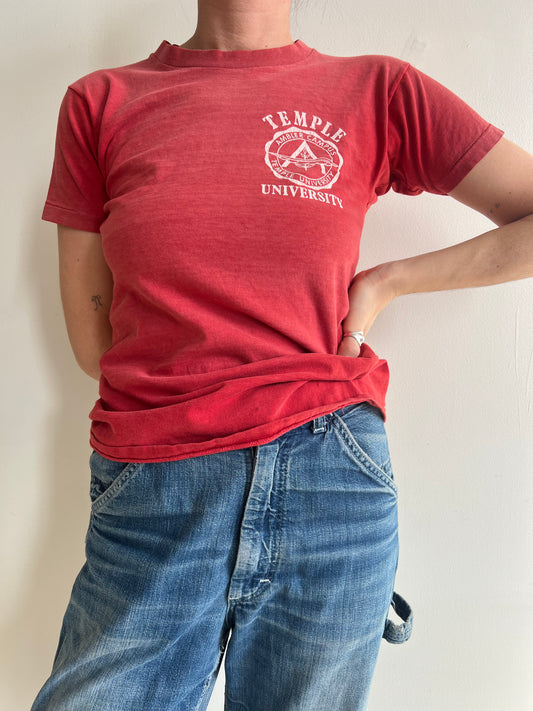 Faded Red Temple Uni Tee