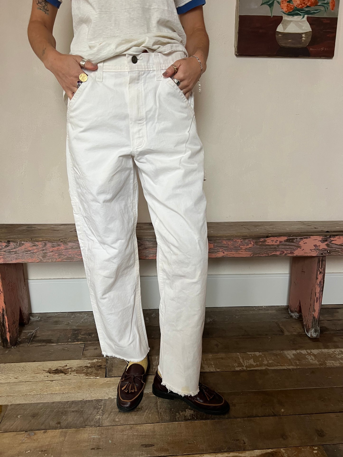 Stan Ray White Carpenter Pants