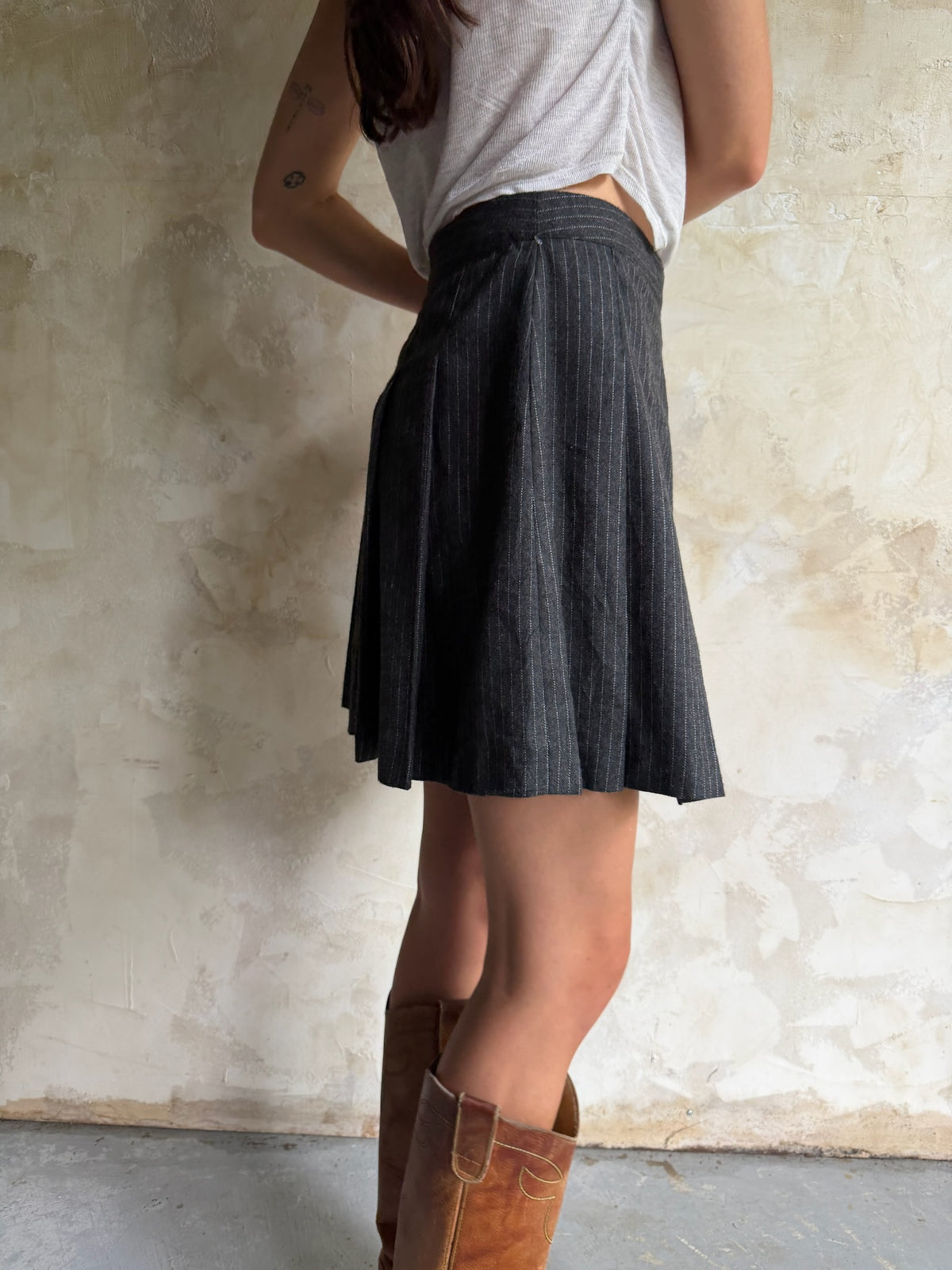 Pinstriped Grey Skirt