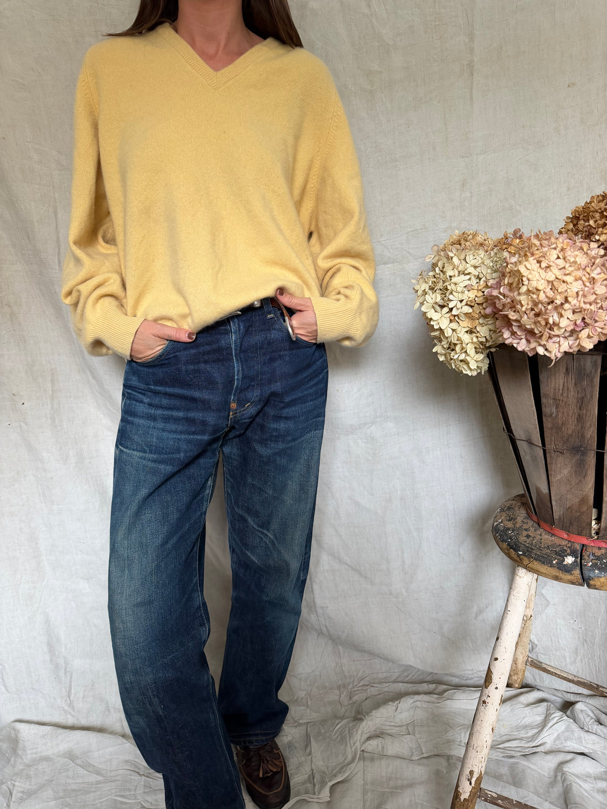 Butter Yellow Cashmere Sweater