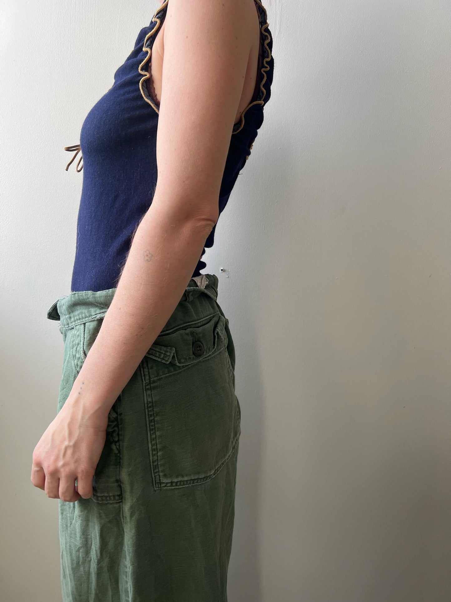 Faux Denim Stretchy Y2K Tank