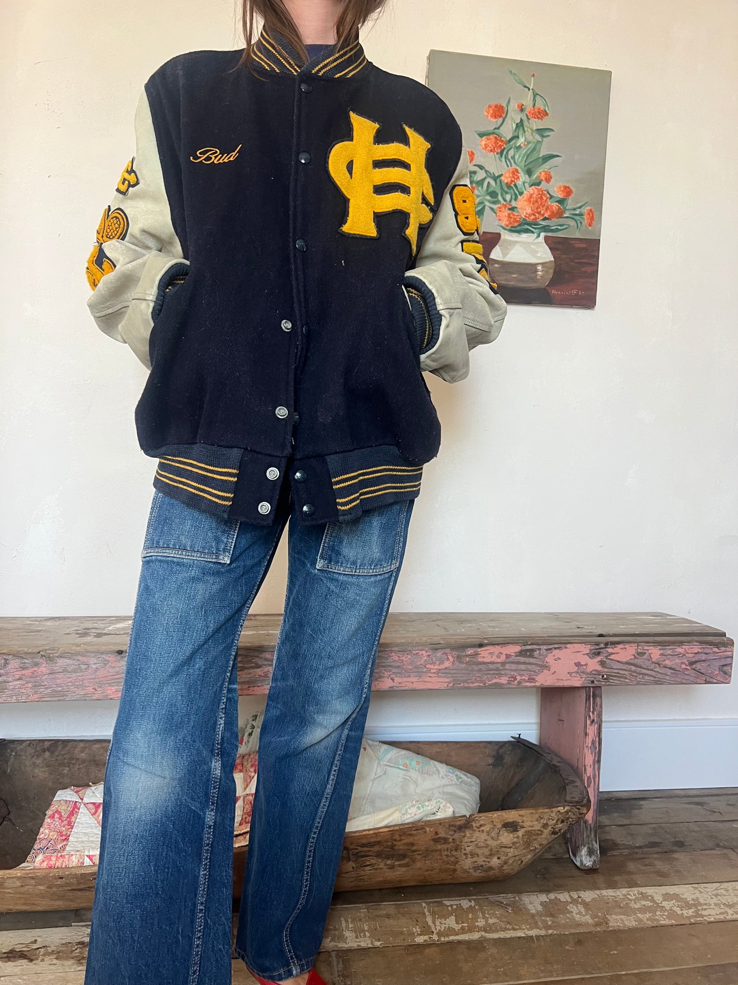 Buds Navy Varsity Jacket