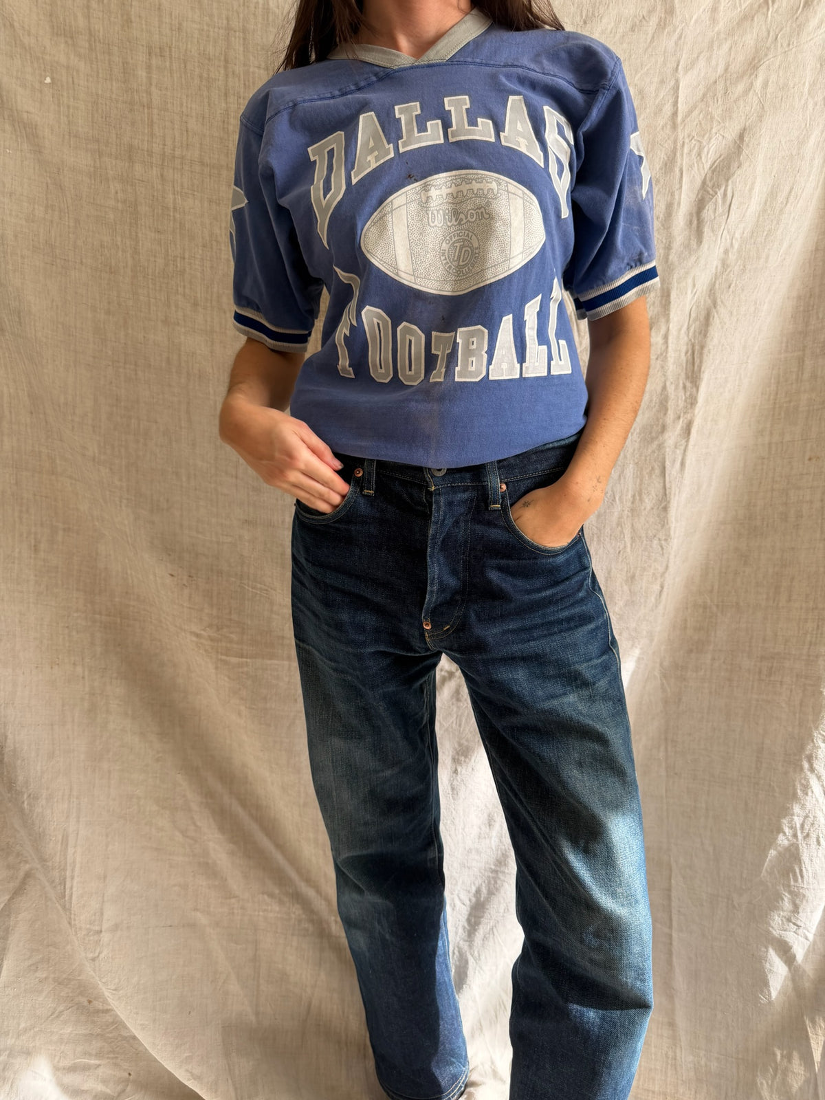 Faded Blue Dallas Football Fee