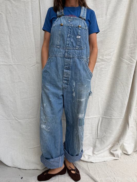 70s Lee Mended + Distressed Painters Overalls