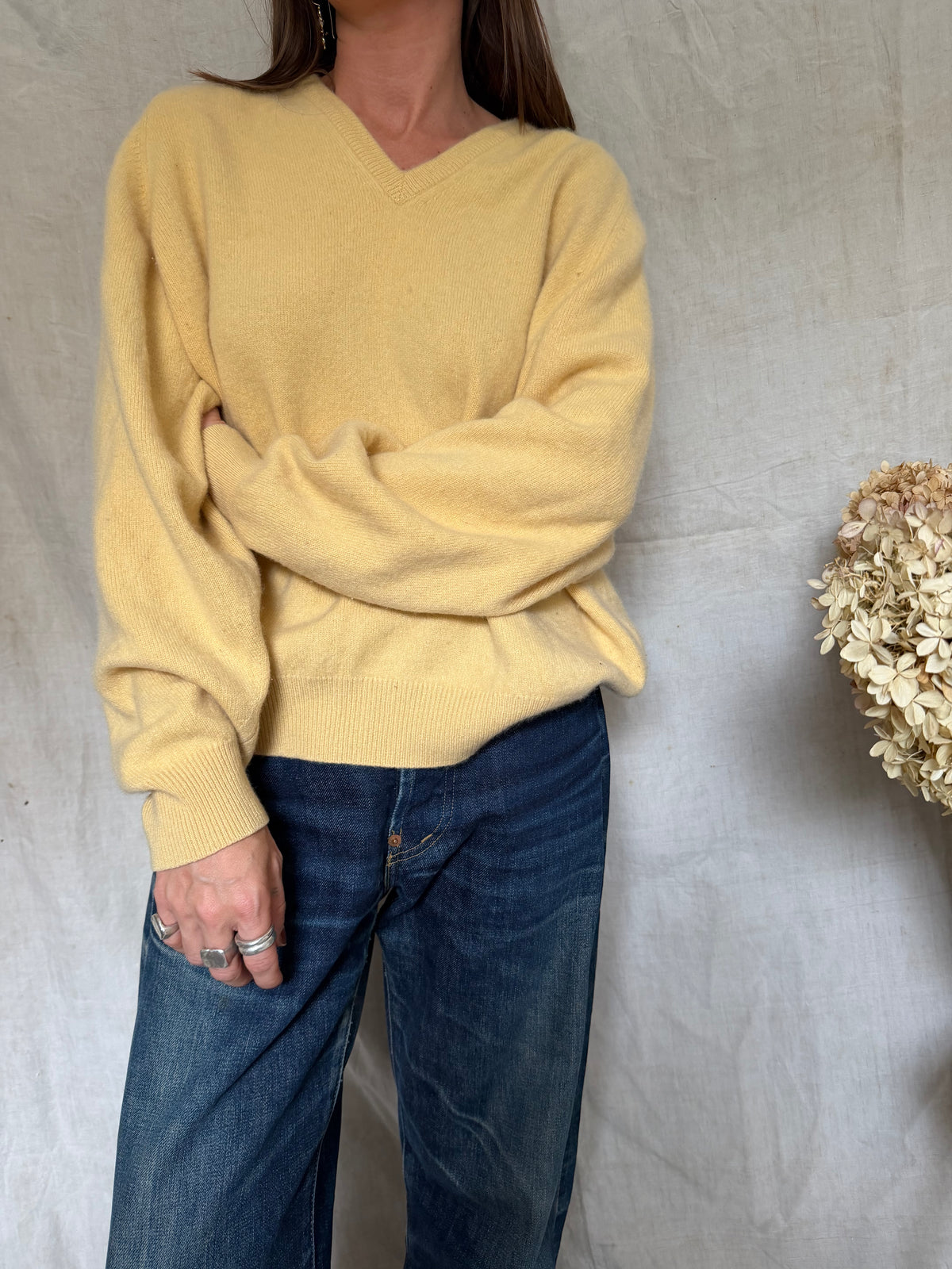 Butter Yellow Cashmere Sweater
