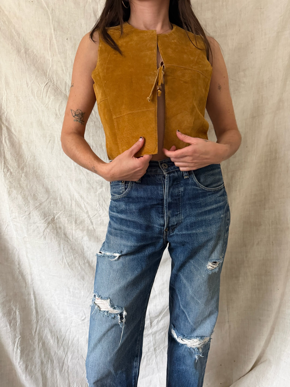Suede Mini Vest