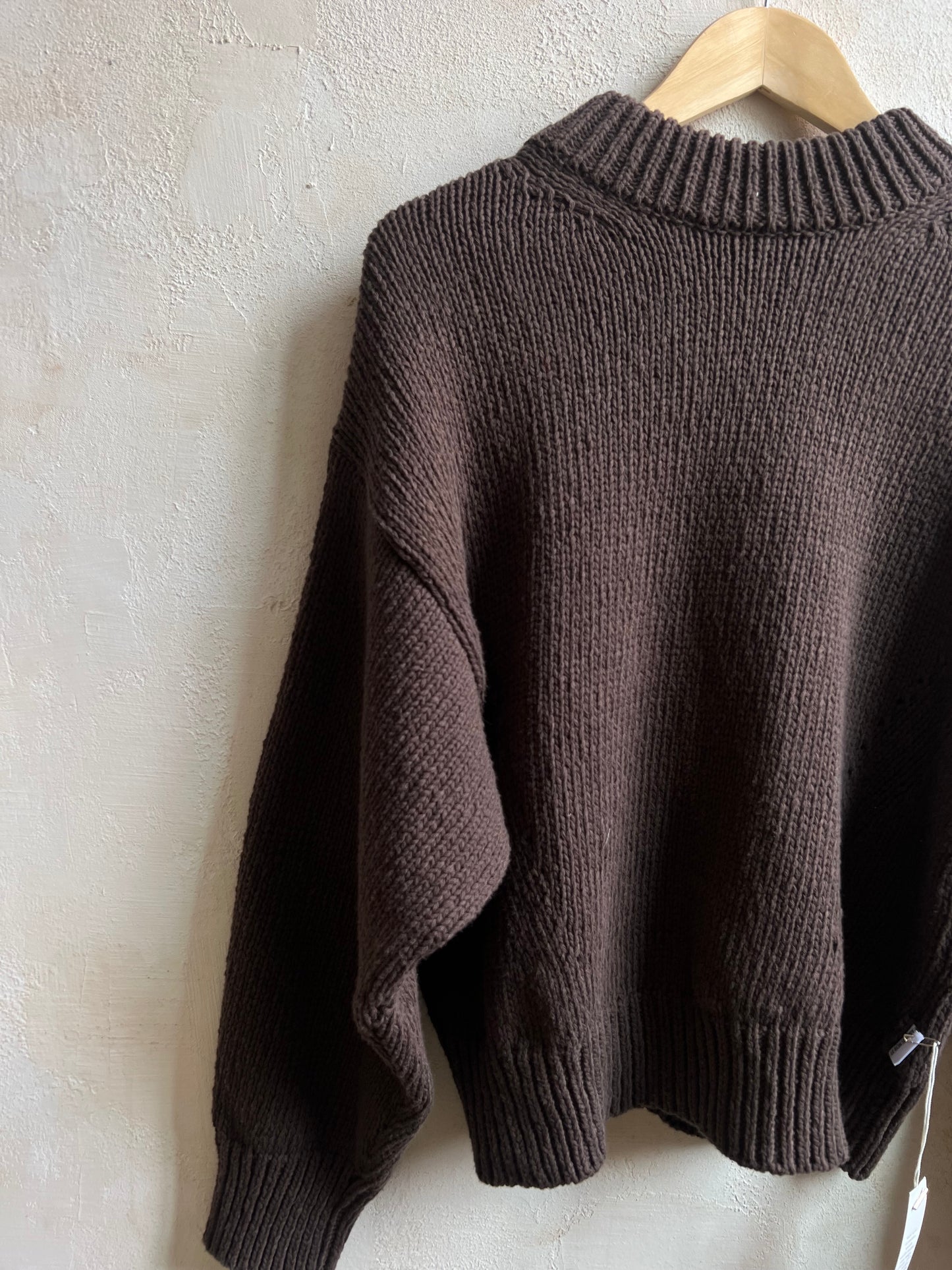 Zoe Cotton Sweater in Brown By Le Bon Shoppe