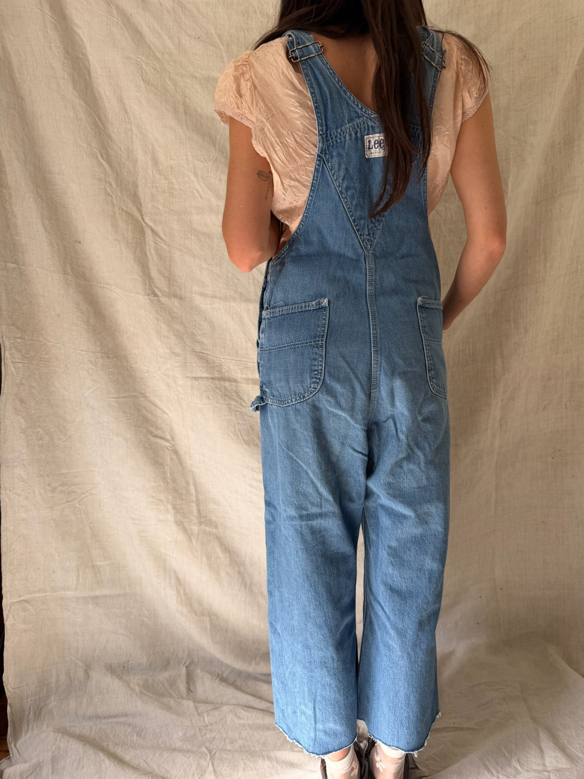 Lee Raw Hem Denim Overalls