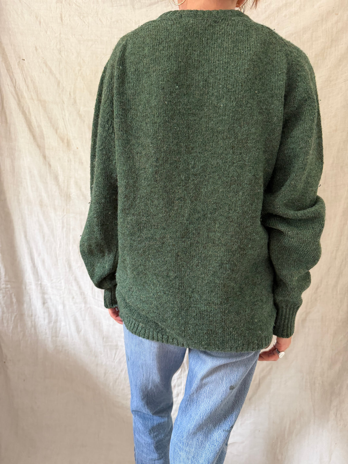 Green Scottish Wool Pullover