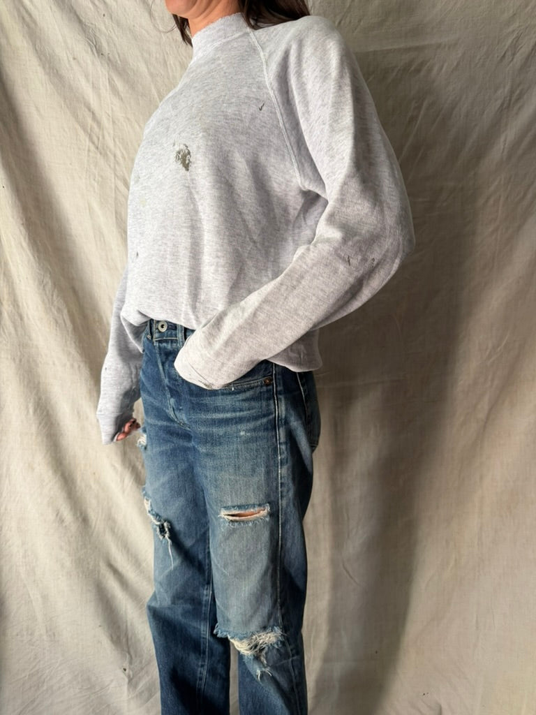 Light Grey Painters Crewneck