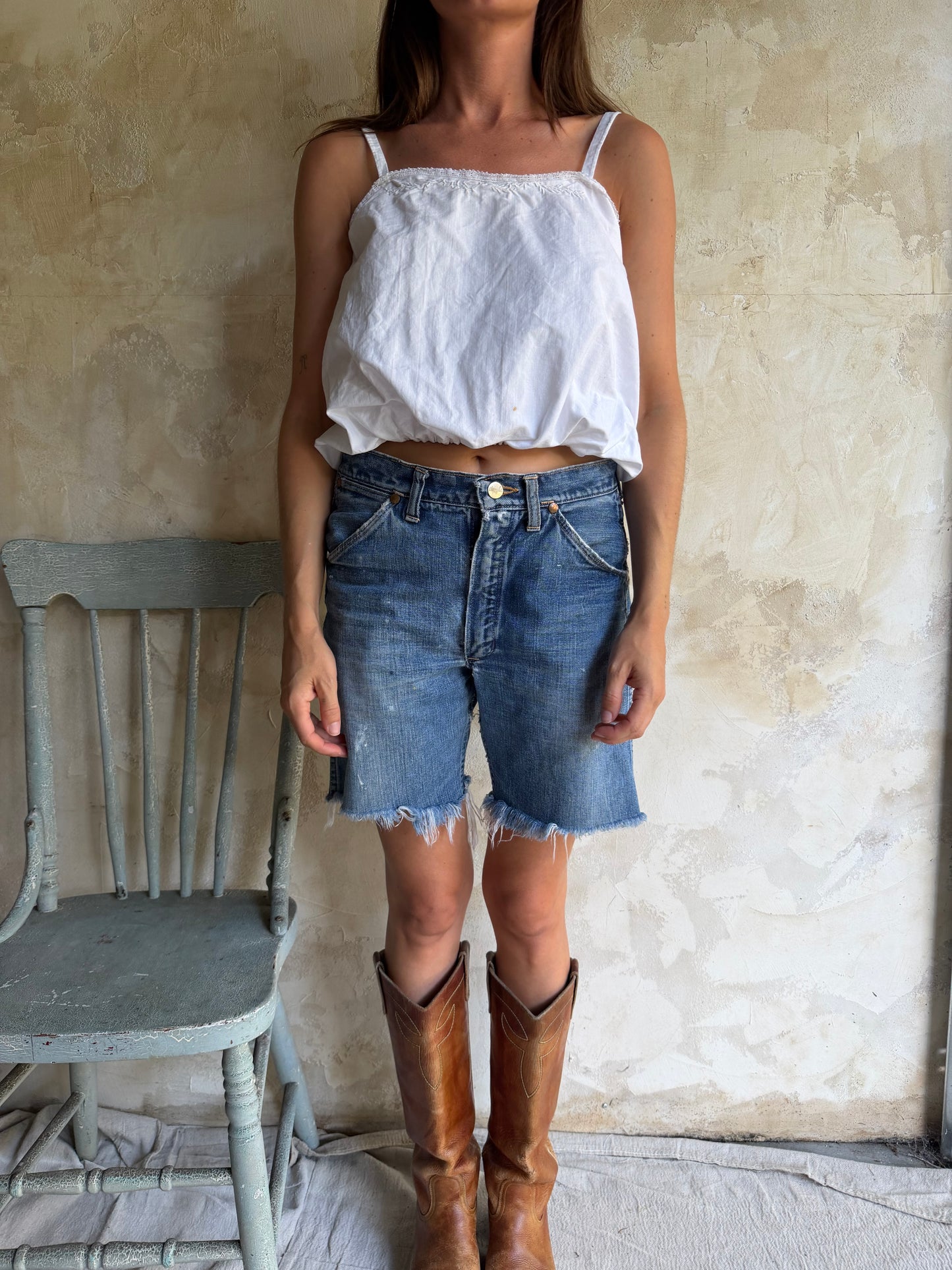 Reworked Antique Cropped Blouse 02