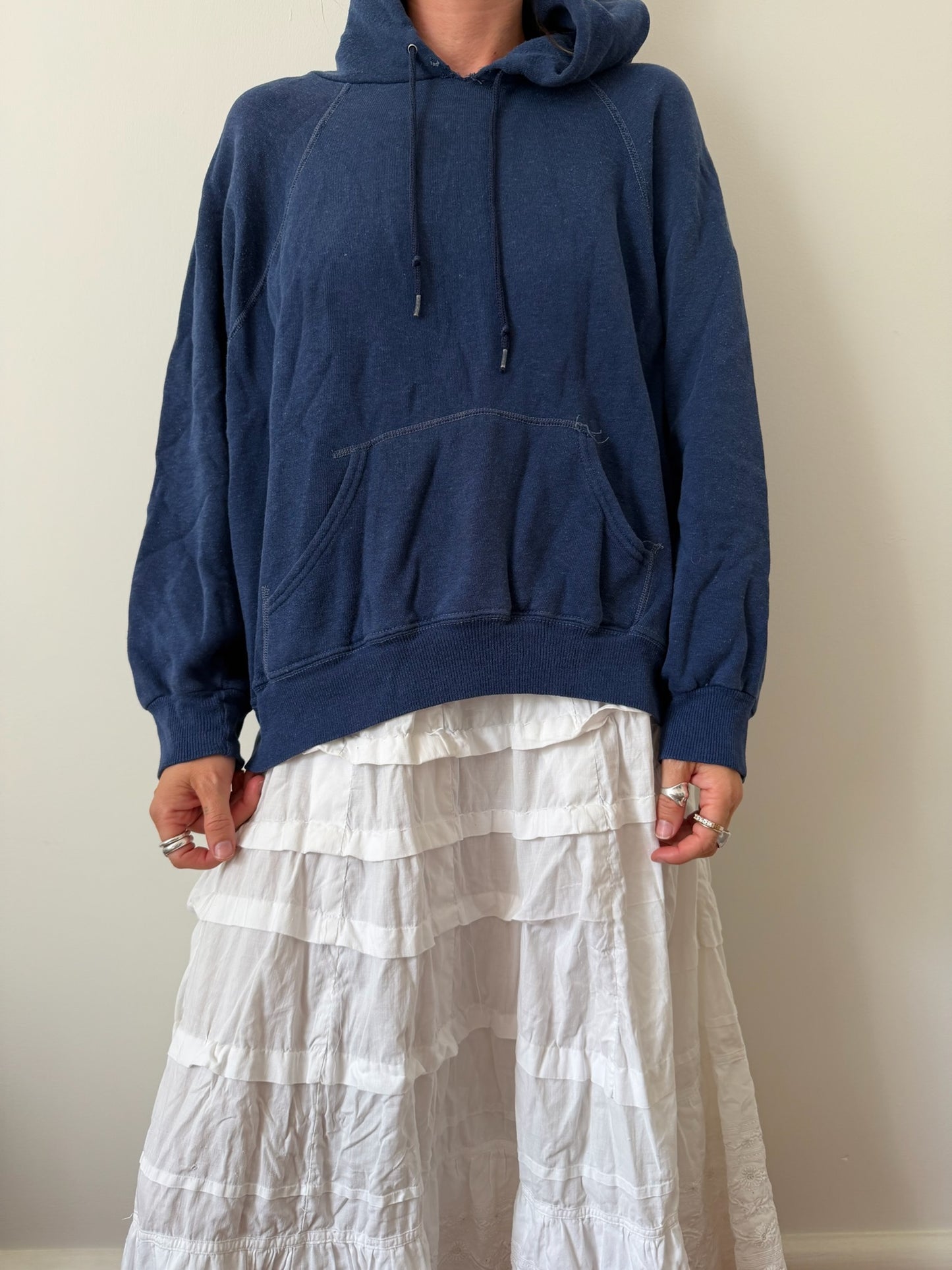 Blank Navy Hoodie