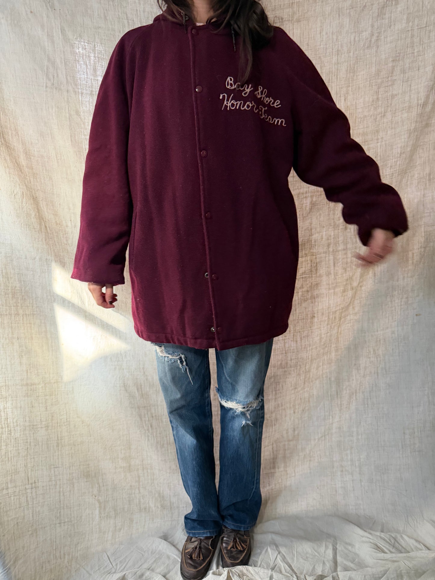 Maroon Bay Shore Varsity Jacket