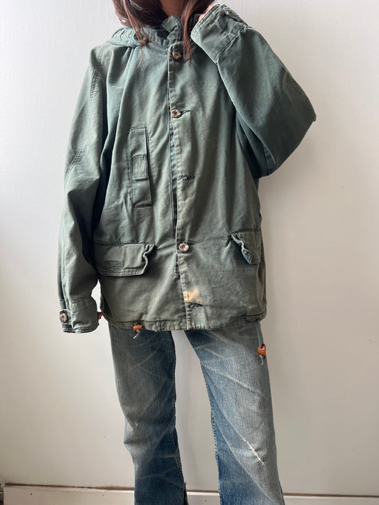 Sun Faded Green Barn Jacket