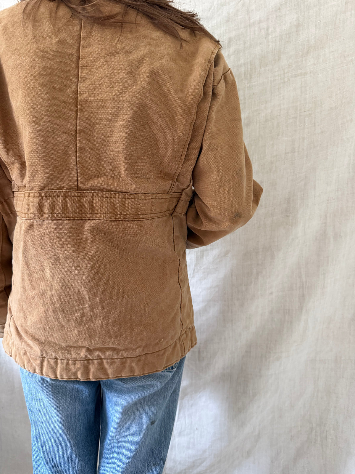 Khaki Zip-up Chore Jacket