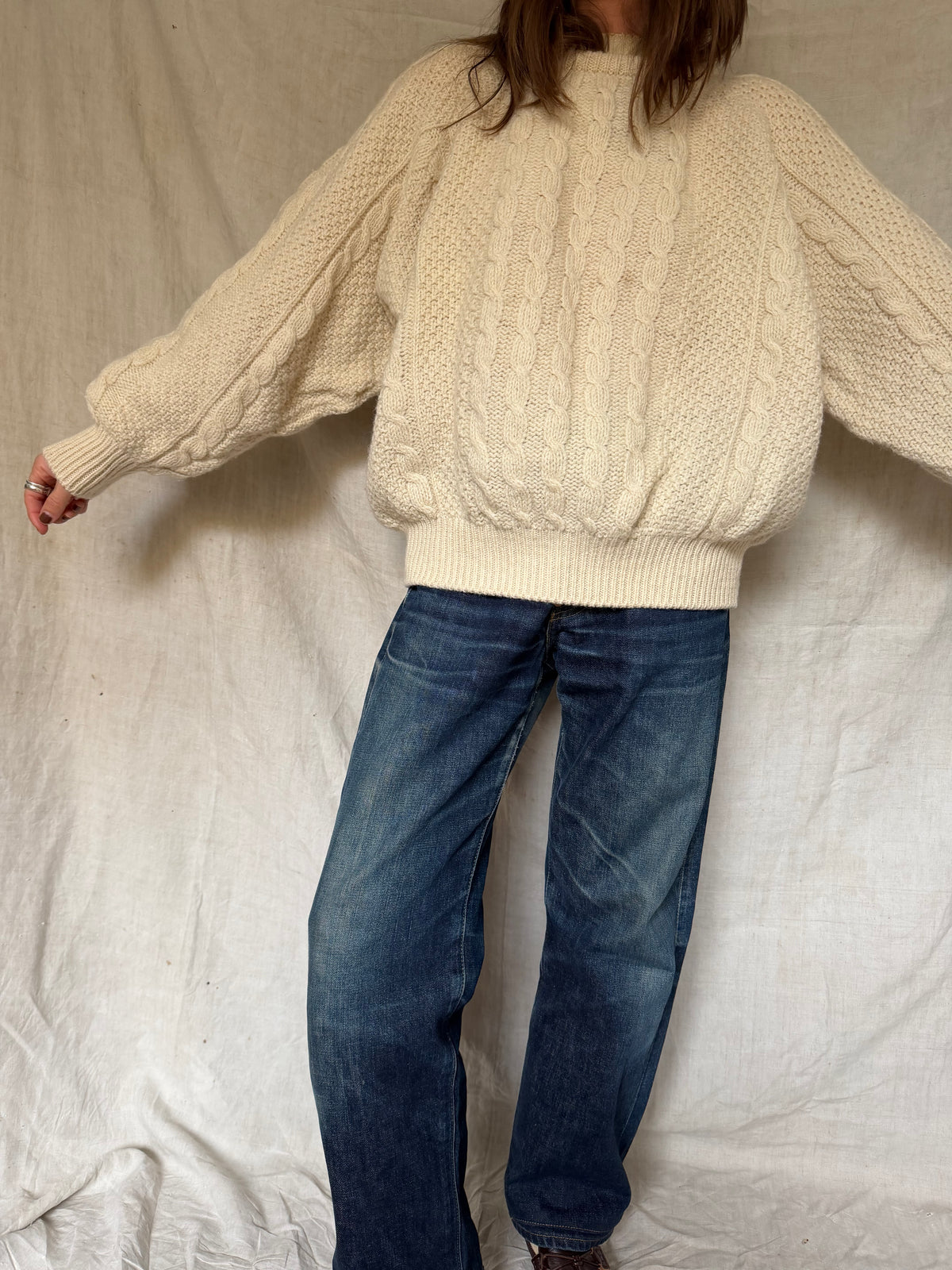 Cream Irish Wool Sweater