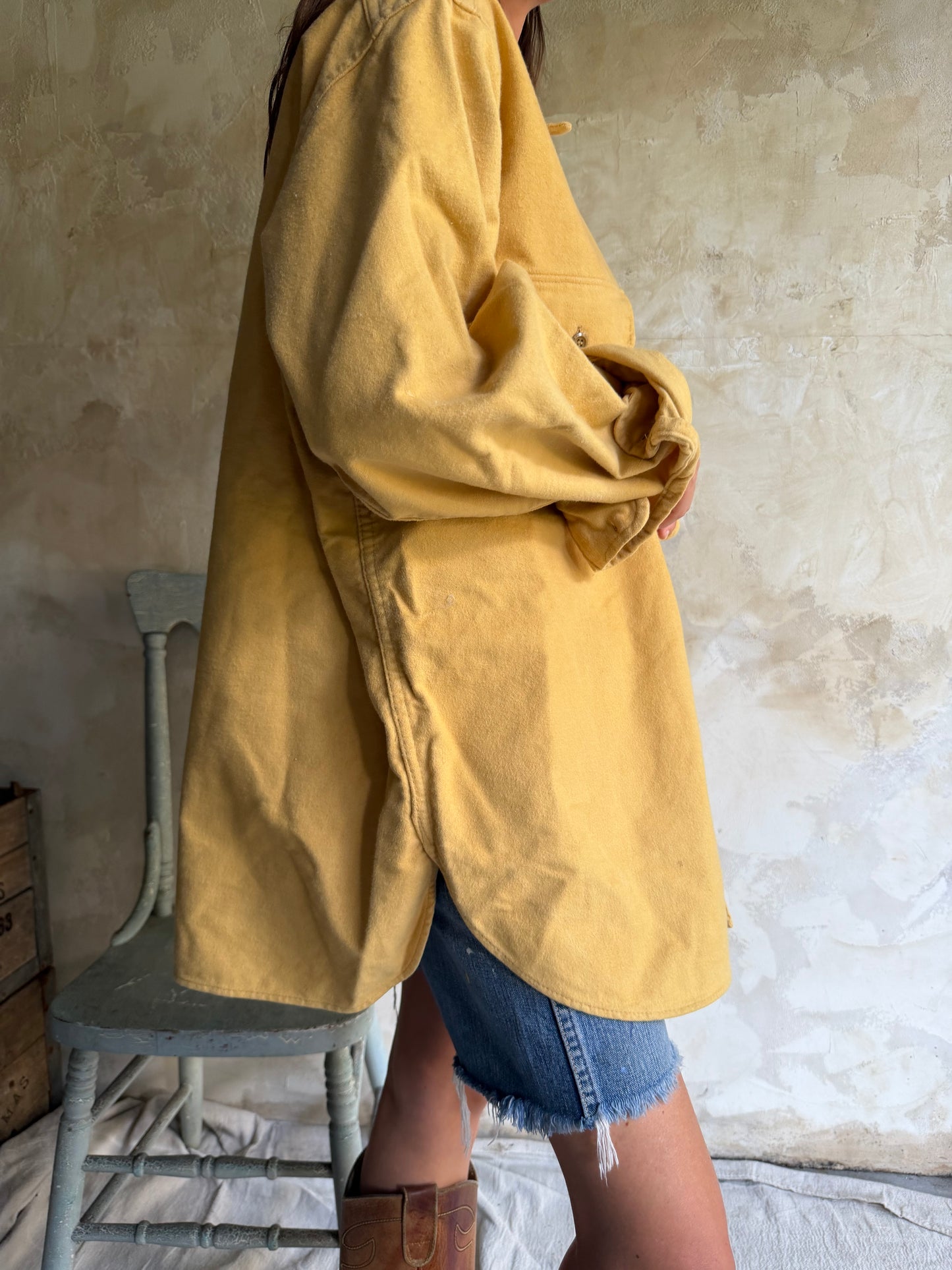 Yellow Woolrich Button Up Flannel