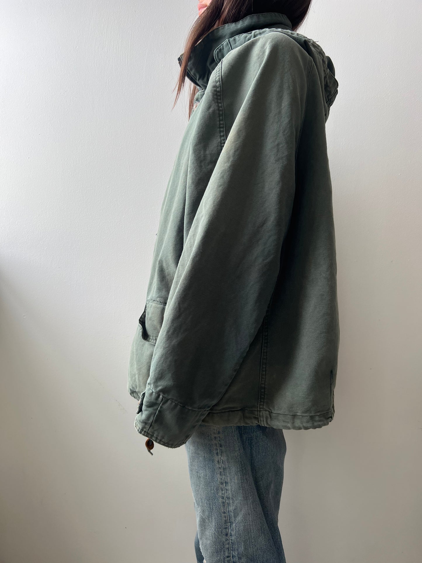 Sun Faded Green Barn Jacket