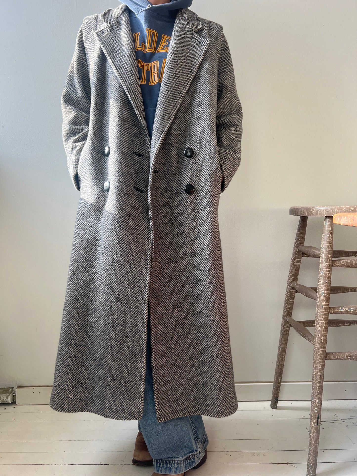 Salt and Pepper Wool Trench