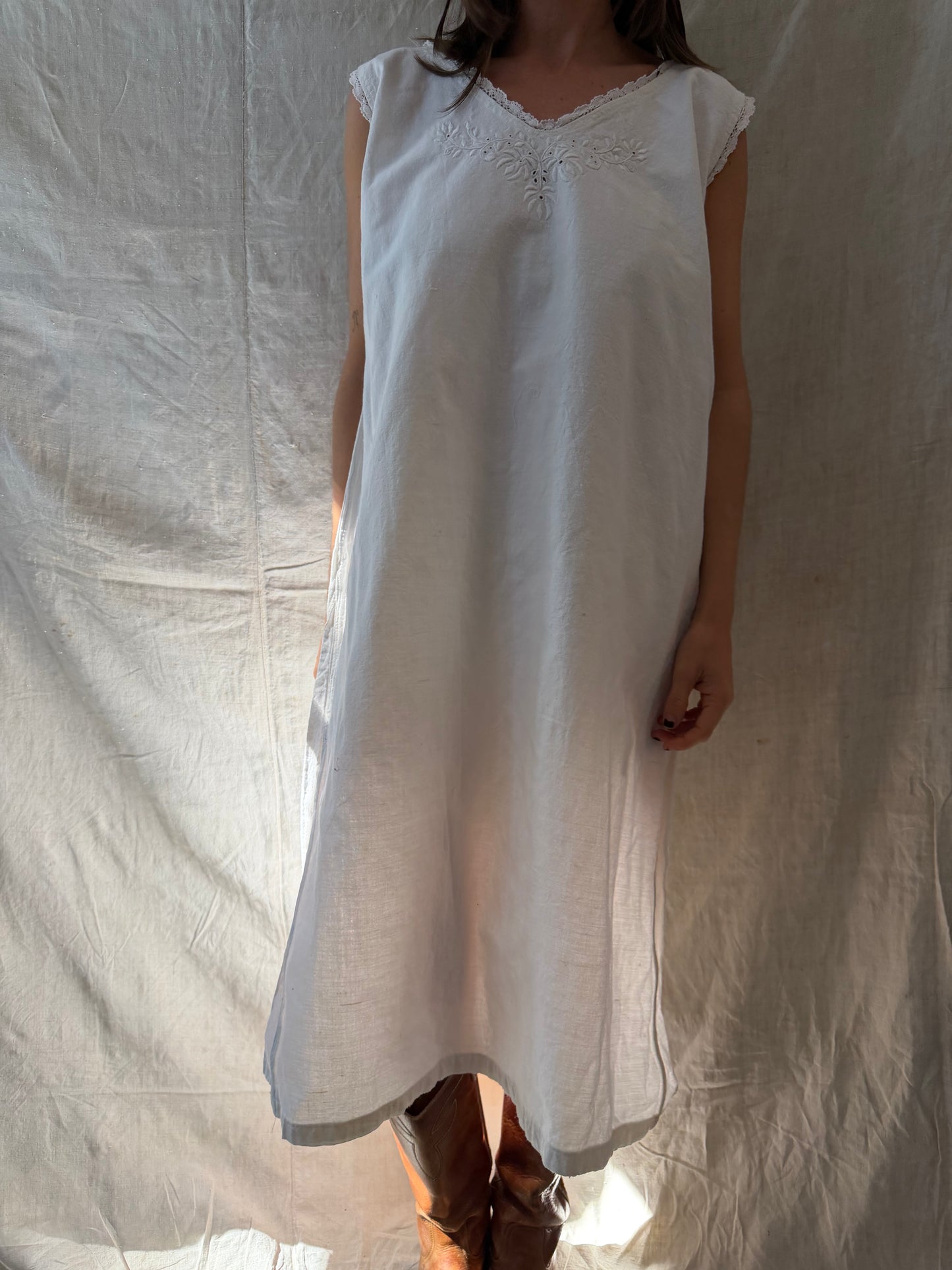 Antique Italian Heavyweight Cotton Smock