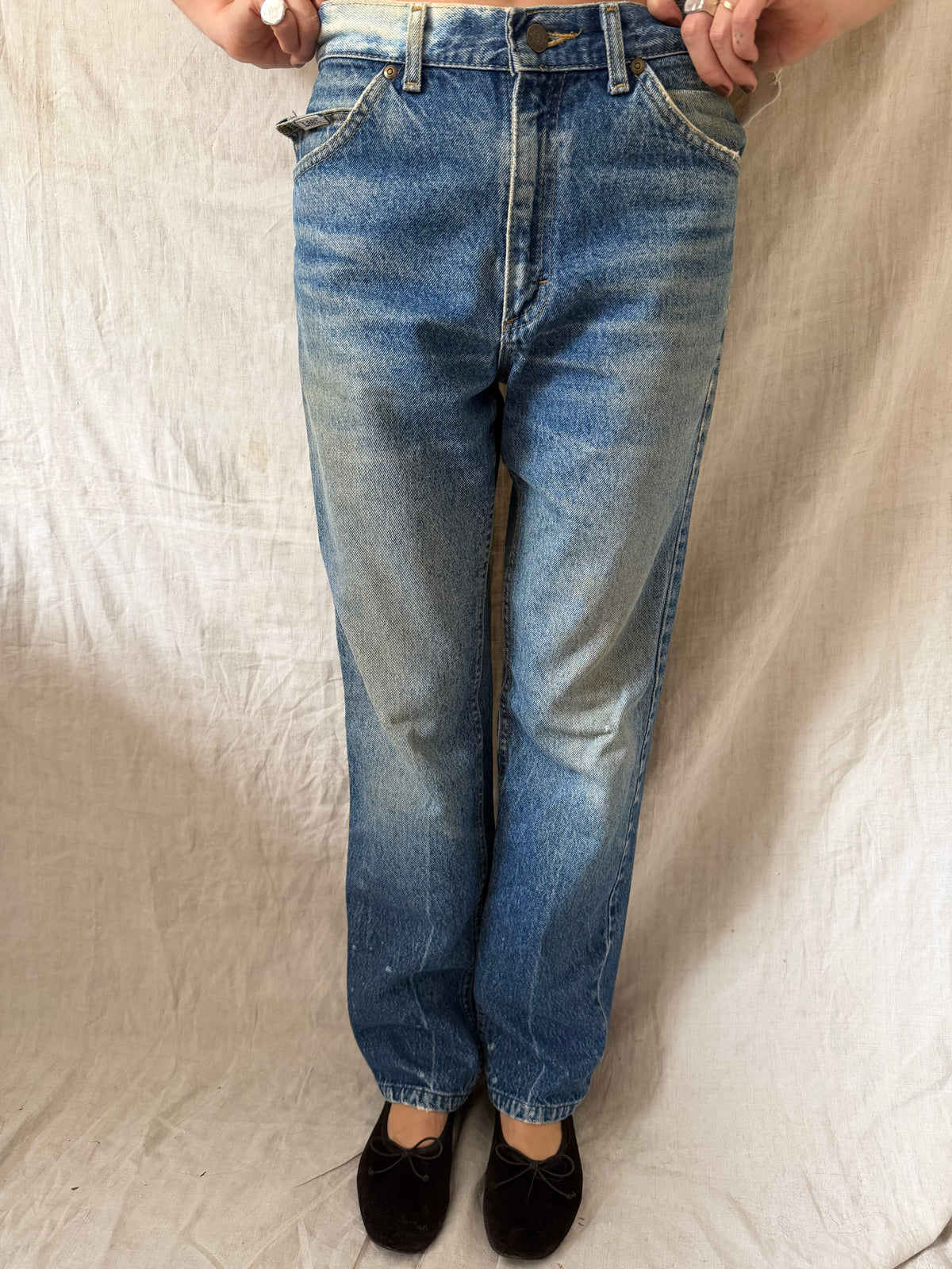 Bleached And Faded Lee Denim