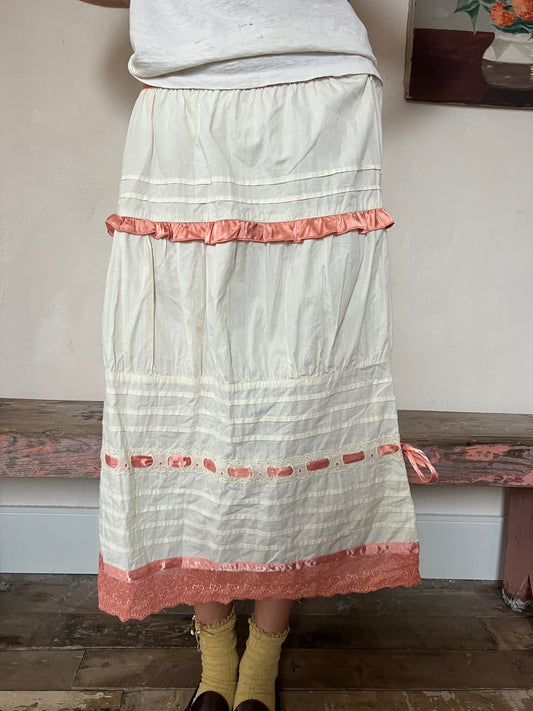 Coral Ribbon Skirt