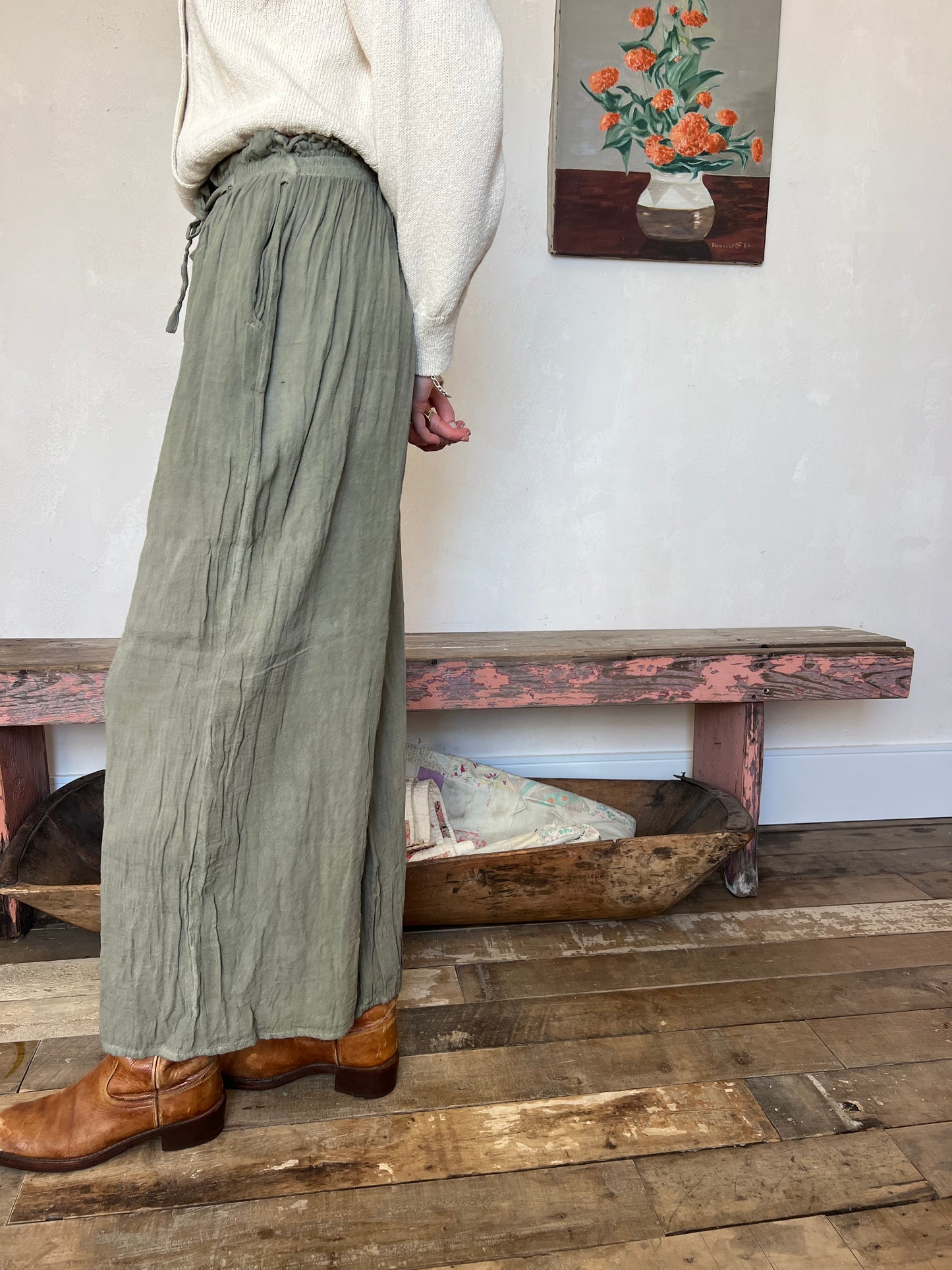 Oaxacan Sage Cotton Pant